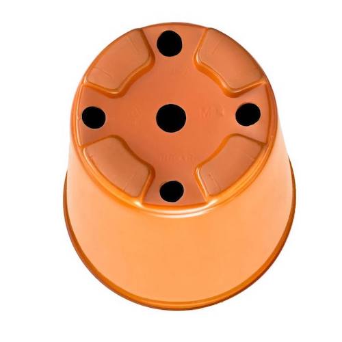 Maceta N12 terracota revés